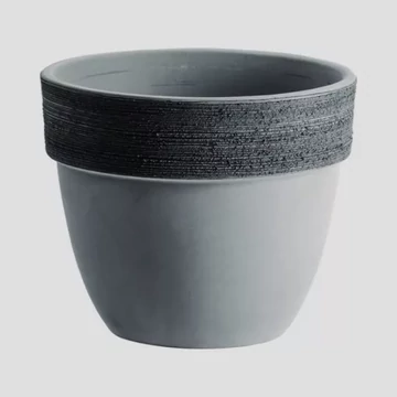 Virágcserép Patavium szürke húzott 20cm