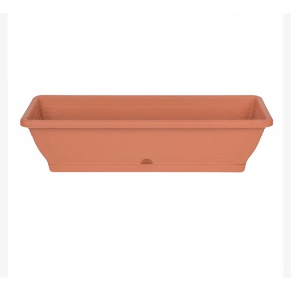 Terrakotta műanyag balkonláda 60 cm